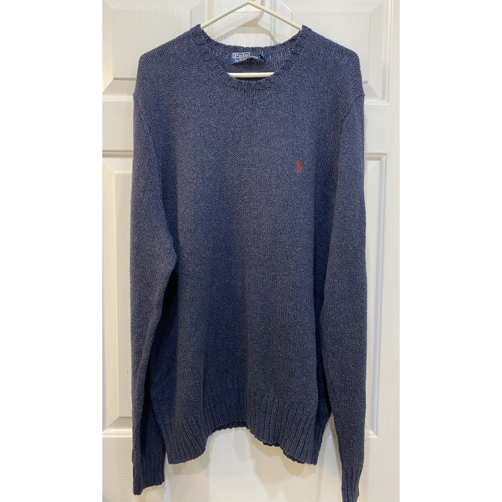 Polo Ralph Lauren Crew Neck Sweater Men's Sz XXL Long Sleeve Red Pony Old Money